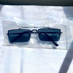 Women Rimless Flat Top Sunglasses